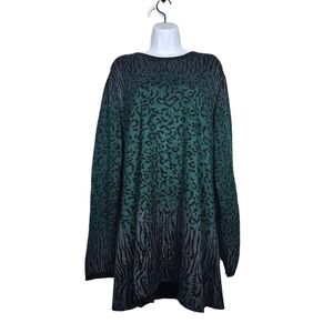 NWT Animal Print Green Sweater